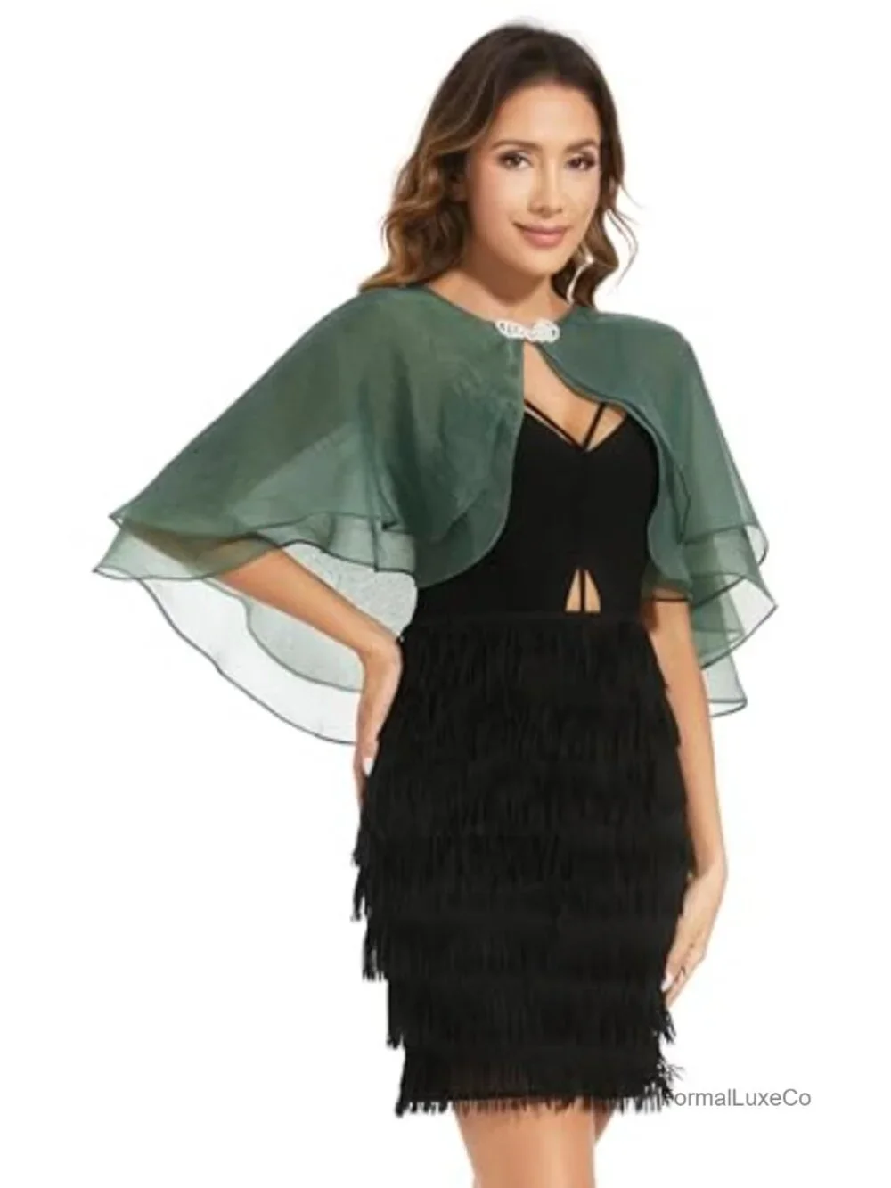 Sheer Tencel Shawl Wrap for Evening Dresses Lightweight Wedding Cape Cover Up